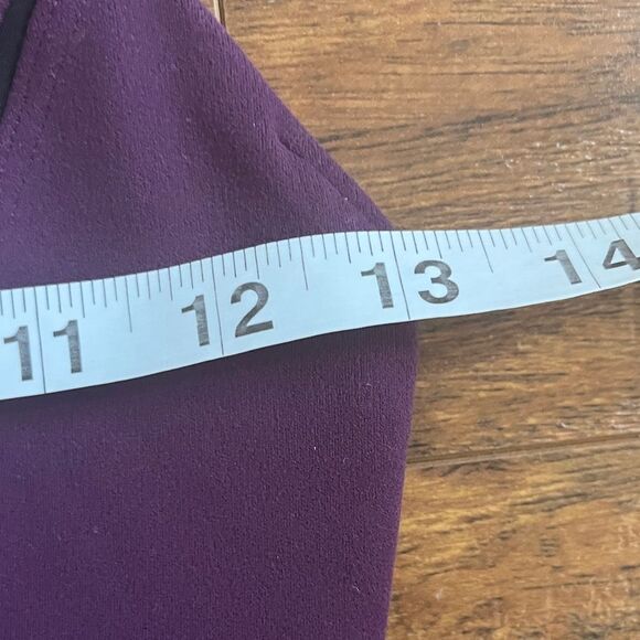 Lululemon Simply Bare Bra Darkest Magenta / Black, 13" PTP - Picture 6 of 6